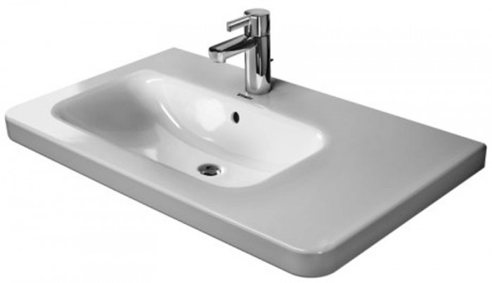 DuraStyle Furniture washbasin asymmetric with tap platform, bowl
